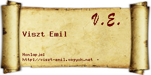 Viszt Emil névjegykártya